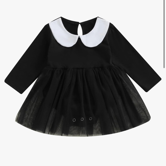 Baby Infant Wednesday Addams Costume - Picture 3 of 7